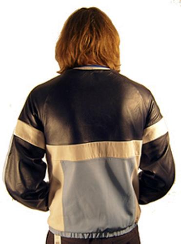 GABICCI VINTAGE Mens Panel Retro Leather Jacket